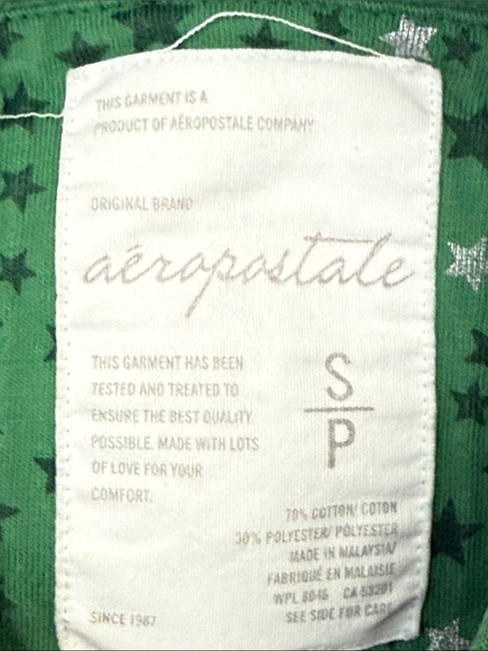 Aeropostale Green Hooded Button-Front Pullover - Picture 6 of 8